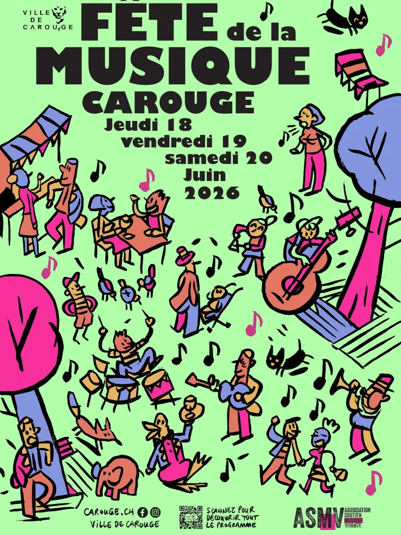 Affiche de  la f&ecirc;te de la Musique