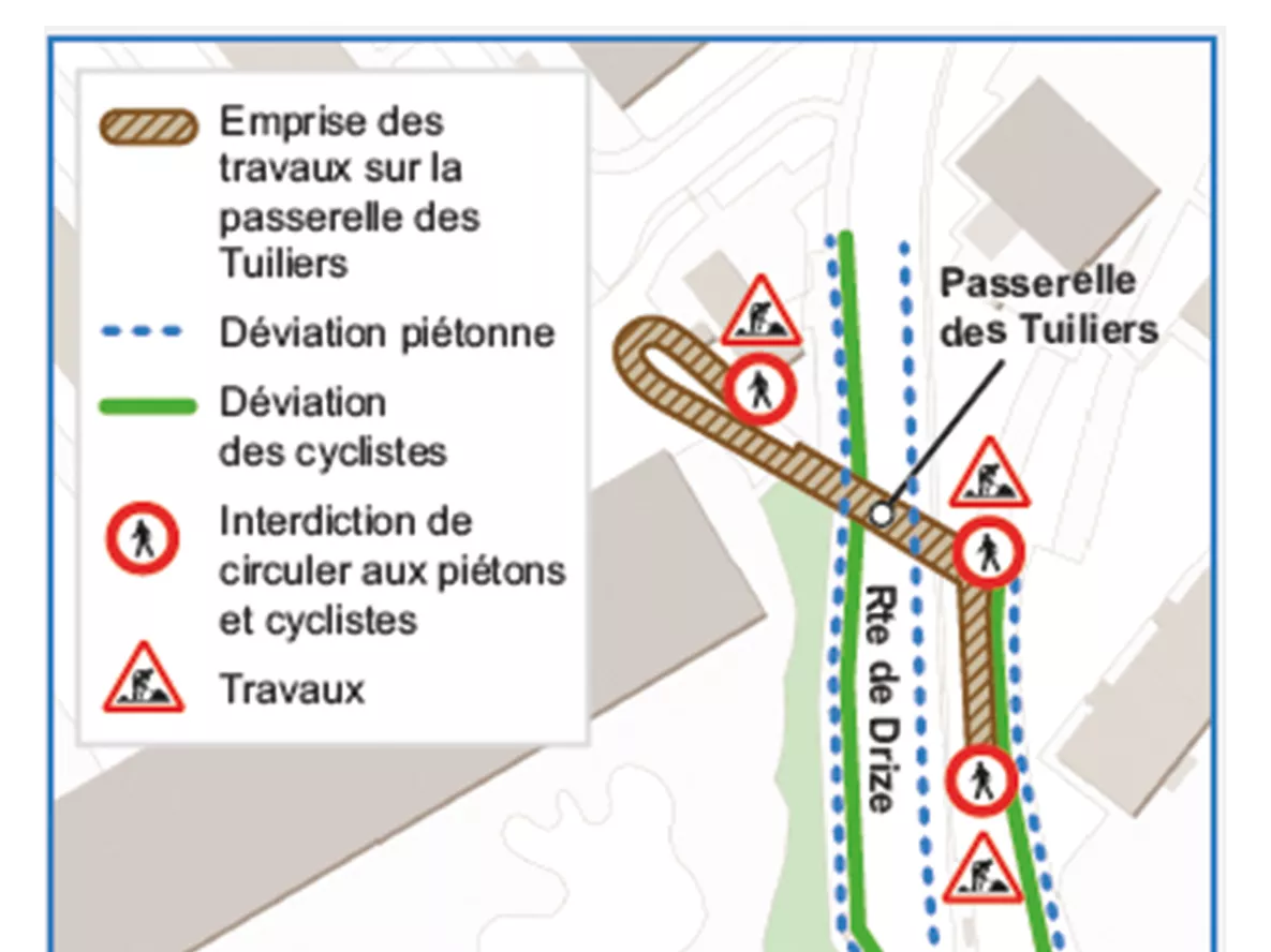 D&eacute;viation passerelle des Tuiliers