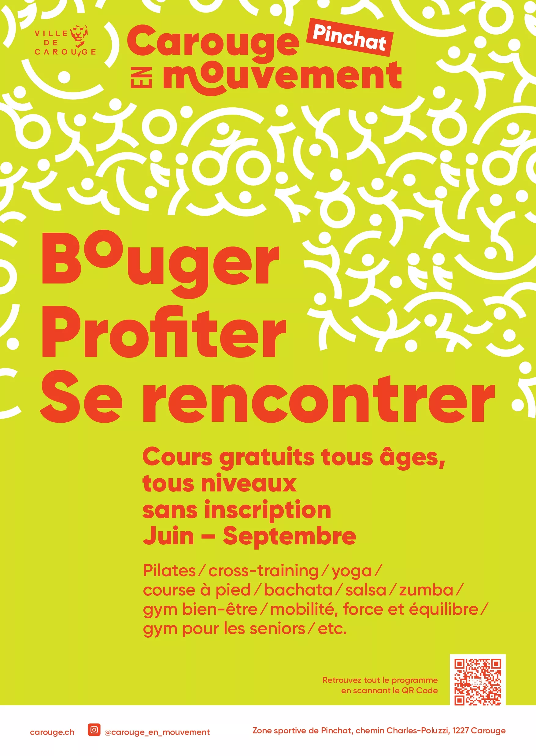 Affiche Carouge en Mouvement programme estival