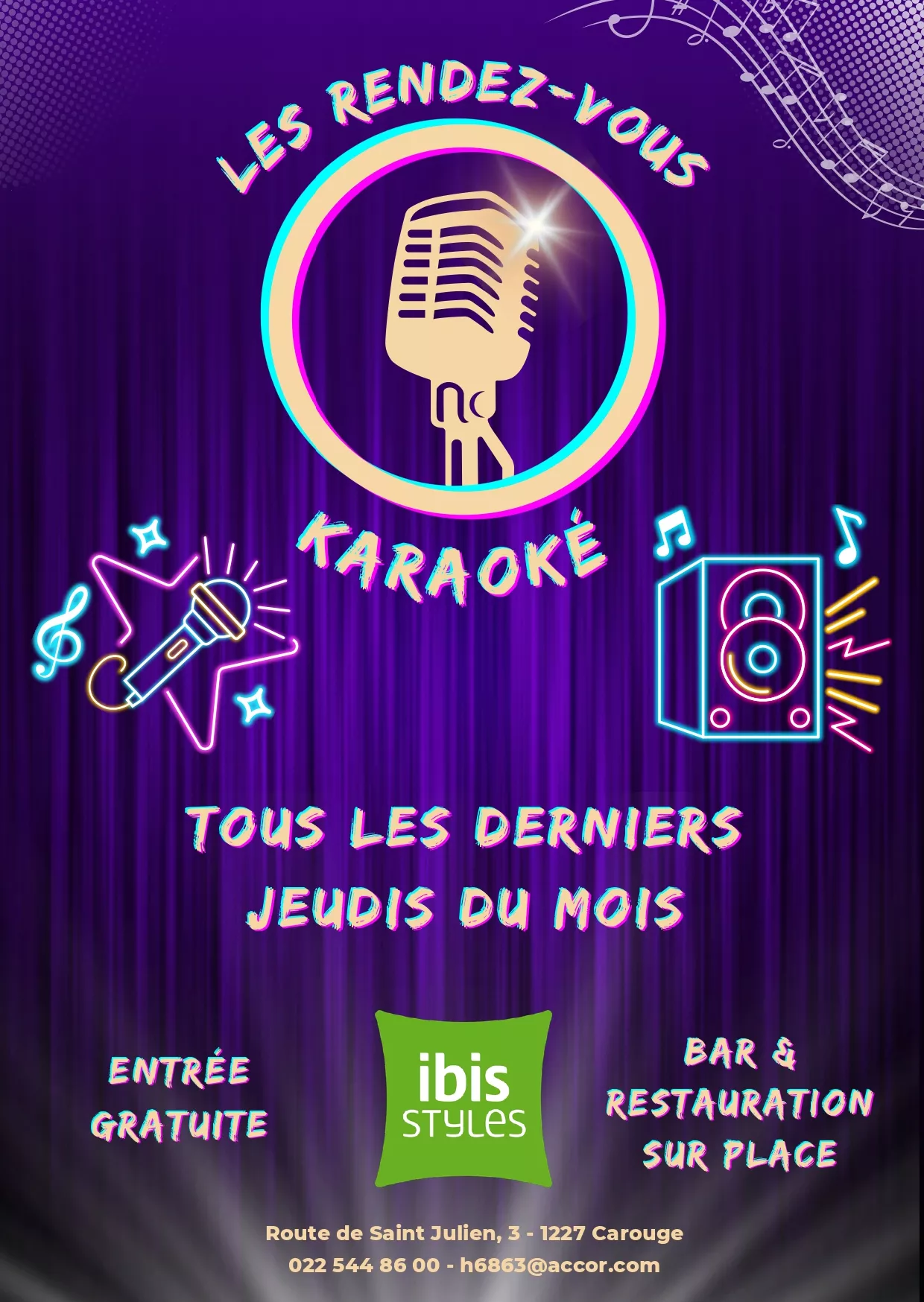 Affiche karaok&eacute;