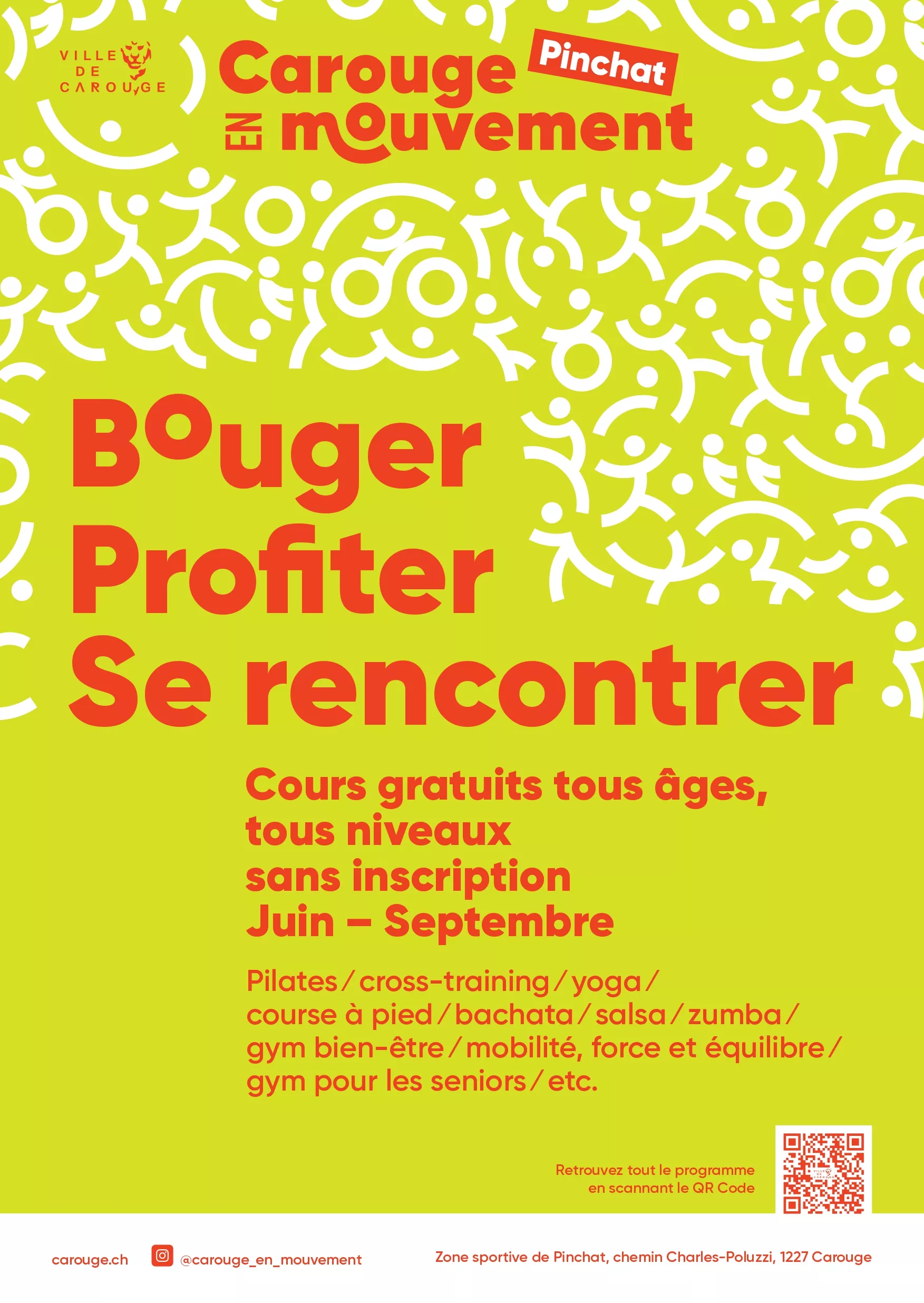 Affiche Programme estival de Carouge en Mouvement