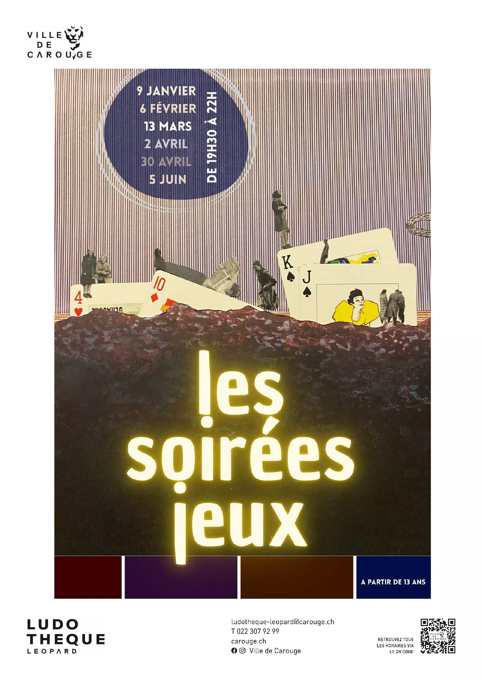 Affiche Soir&eacute;es jeux &agrave; la ludoth&egrave;que
