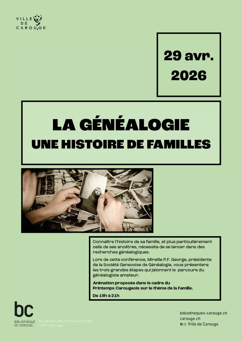 Affiche la g&eacute;n&eacute;alogie une histoire de familles