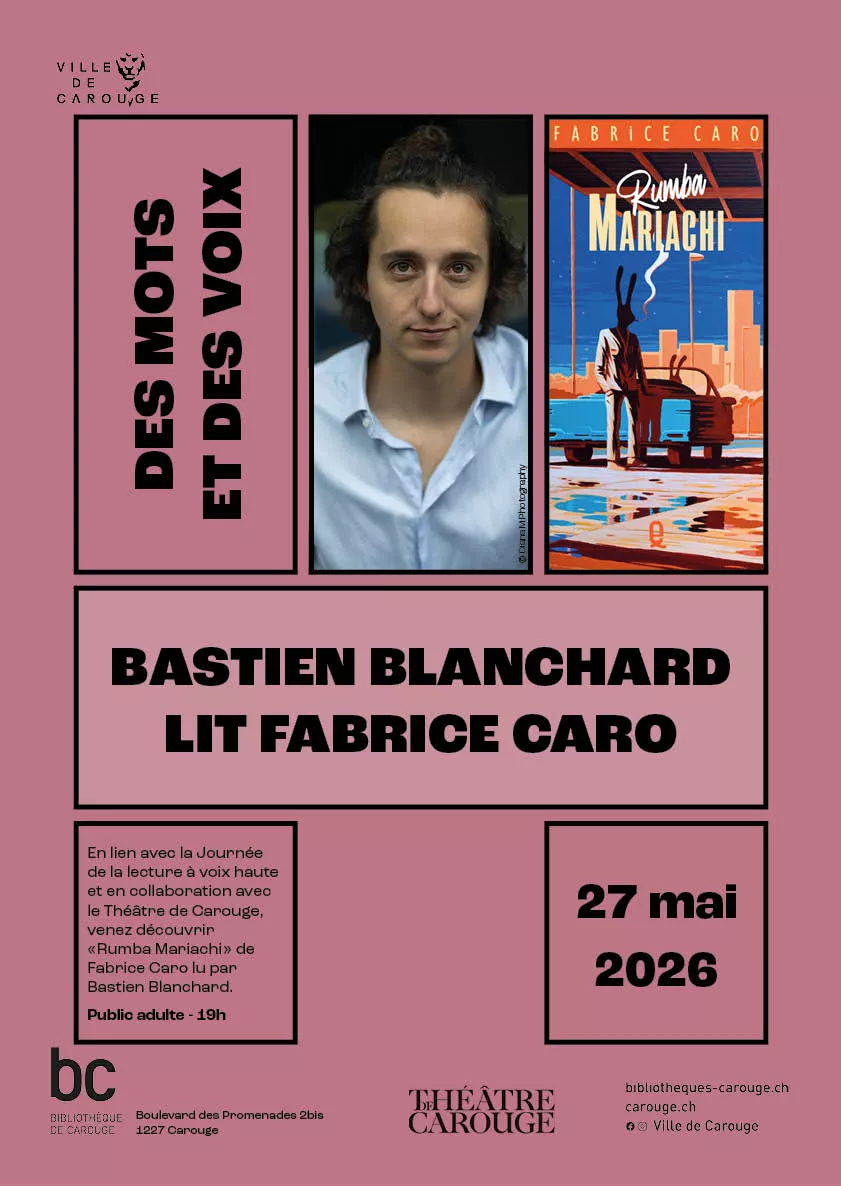 Affiche Bastien Blanchard lit Fabrice Caro