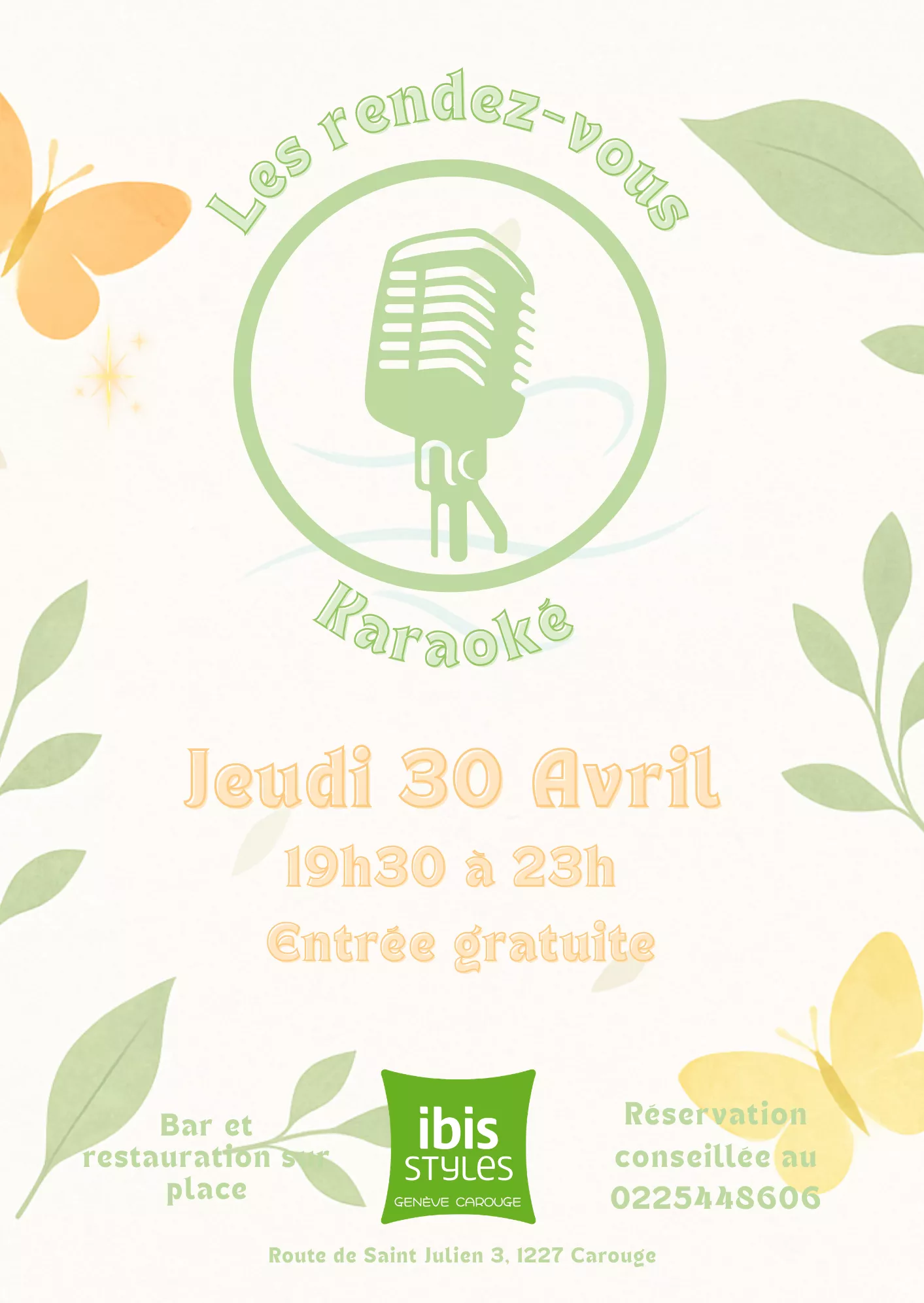 Affiche karaok&eacute;