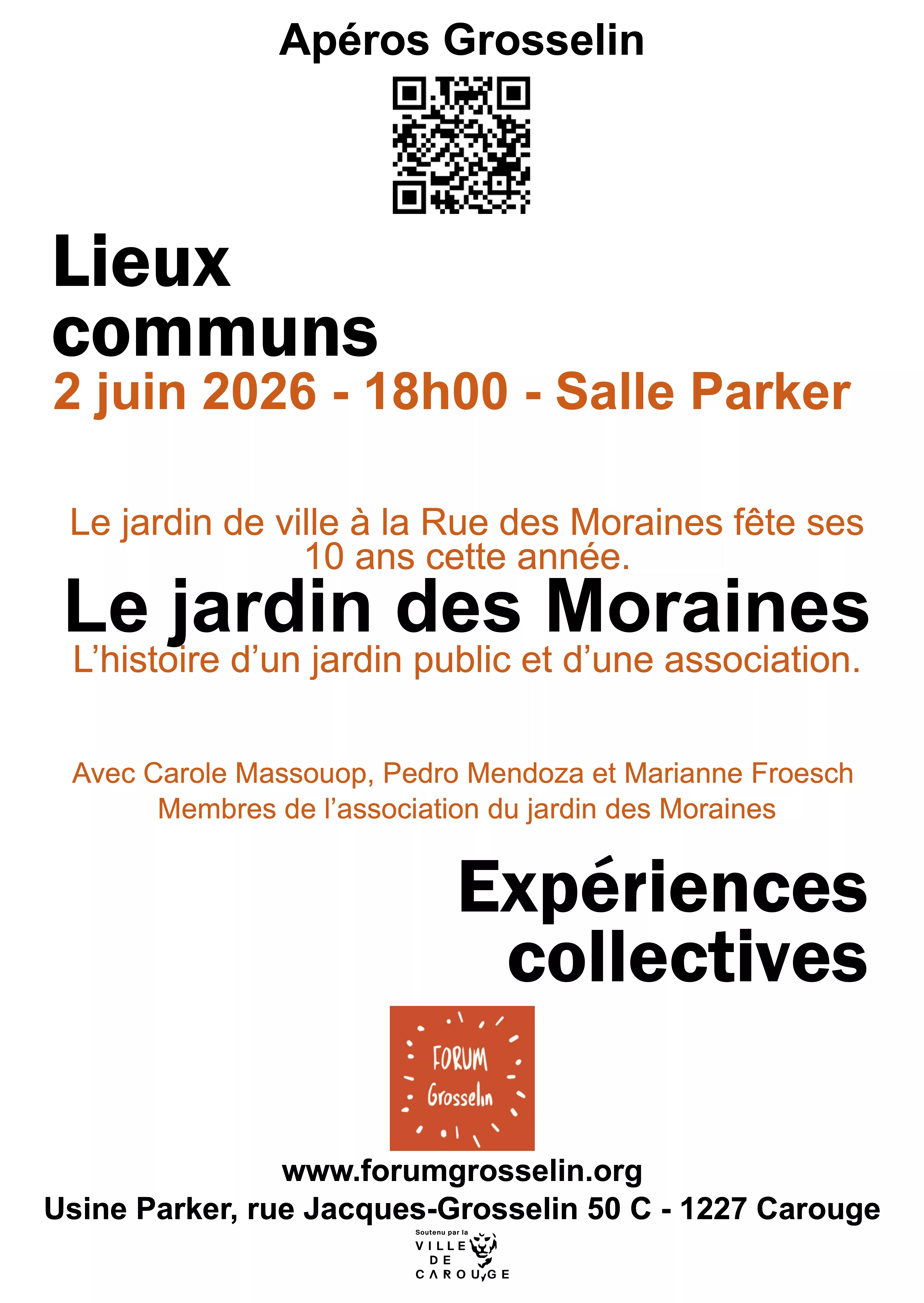 Flyer Jardin des Moraines