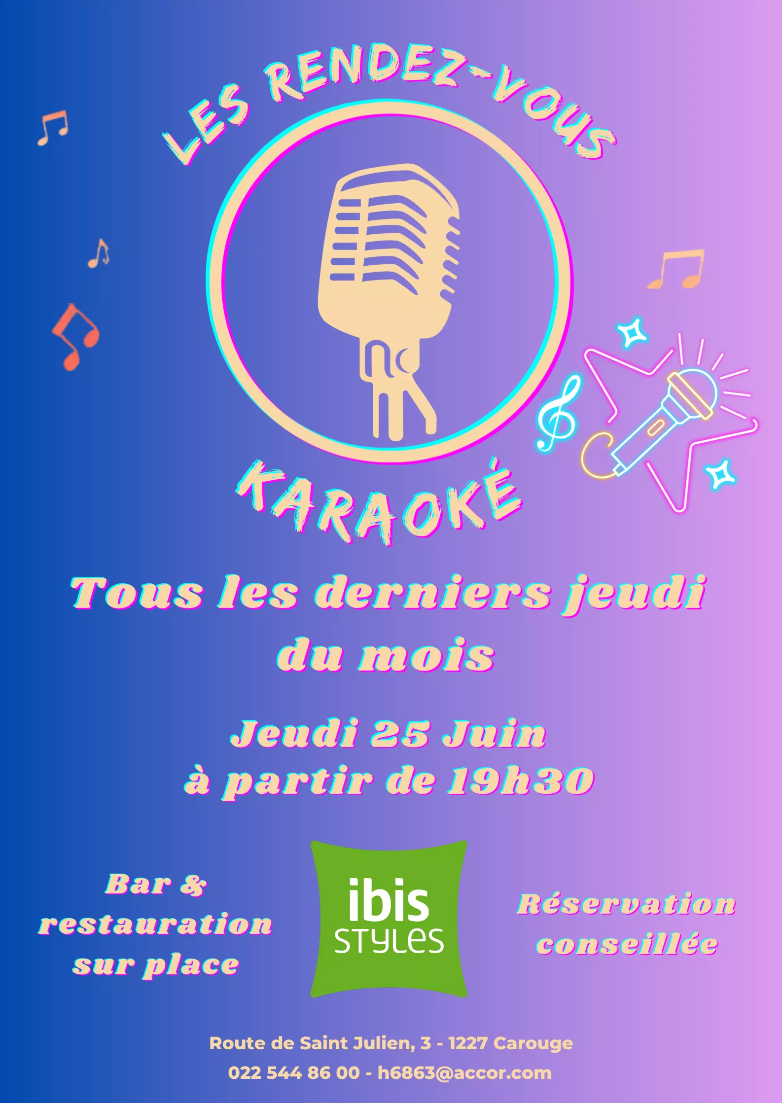 Affiche karaok&eacute;
