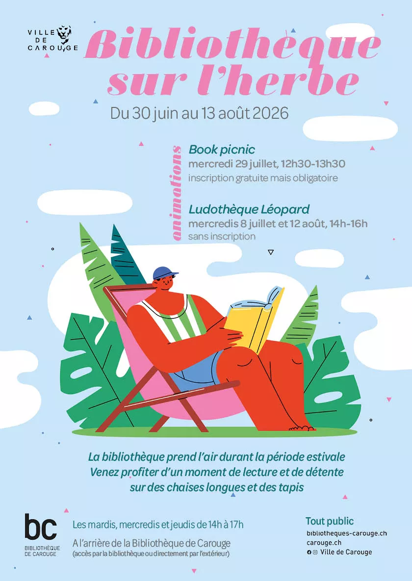 Biblioth&egrave;que sur l'herbe