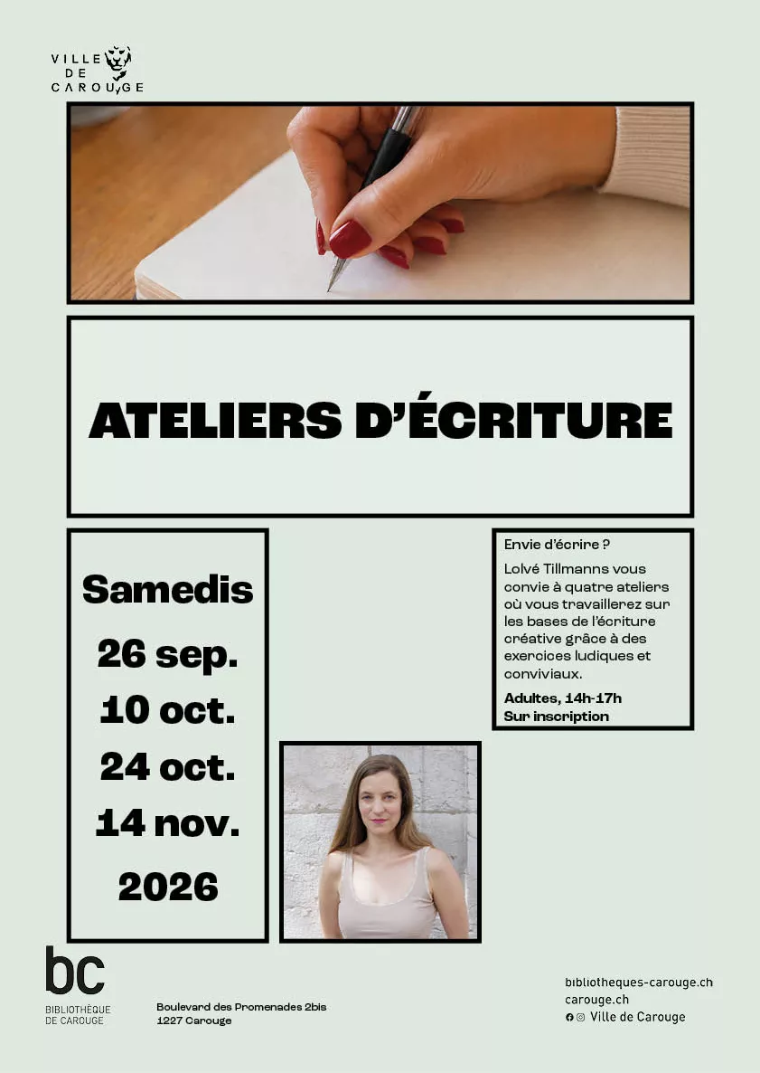 Affiches ateliers d'&eacute;criture