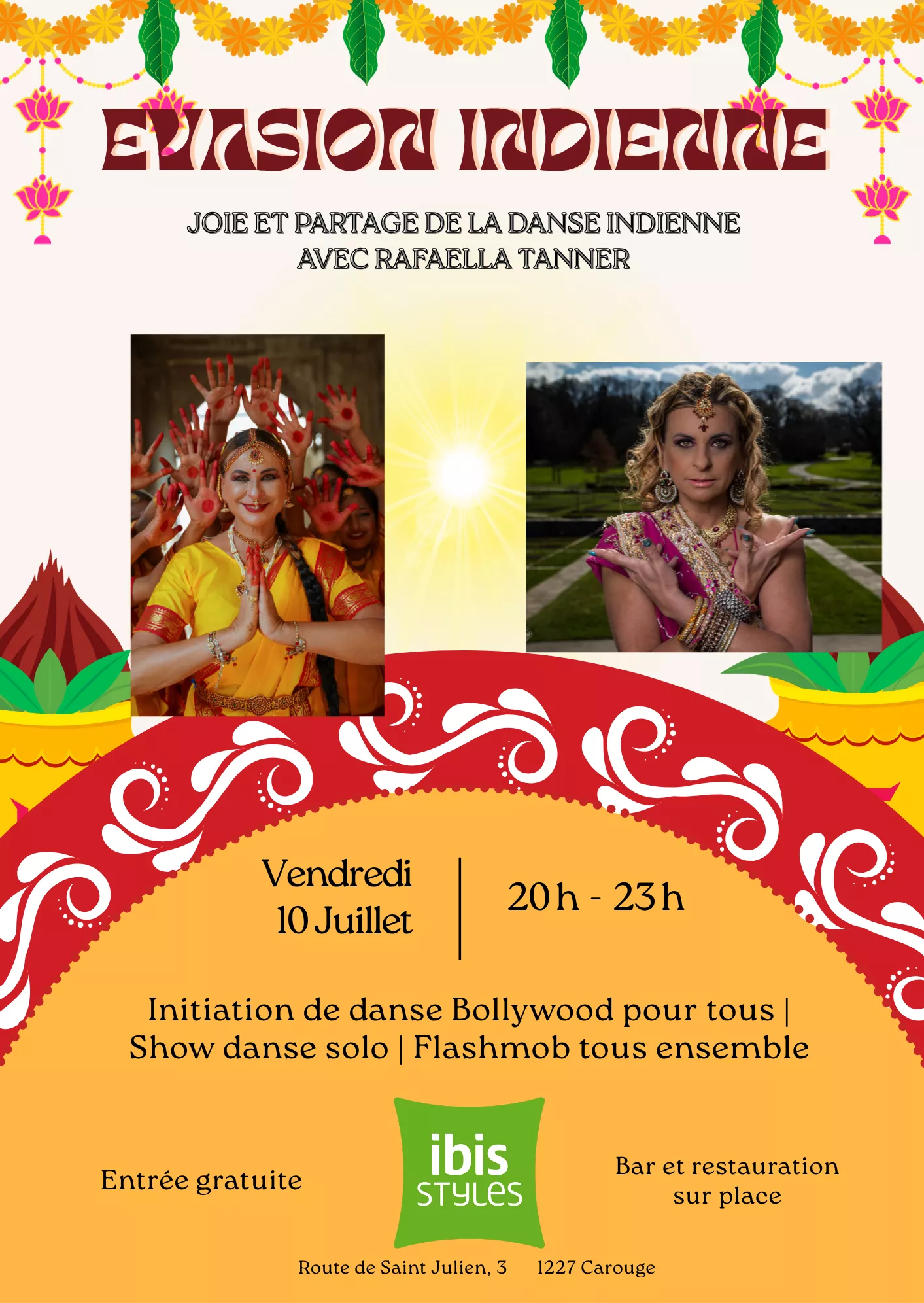 Affiche soir&eacute;e indienne