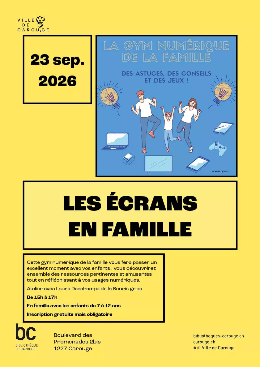 Affiche Les &eacute;crans en famille