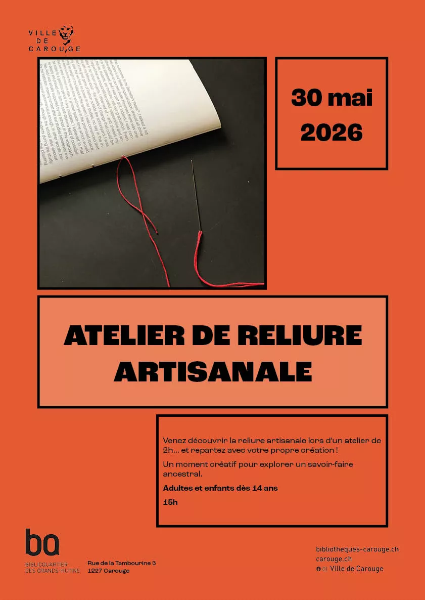 Visuel Atelier de reliure artisanale
