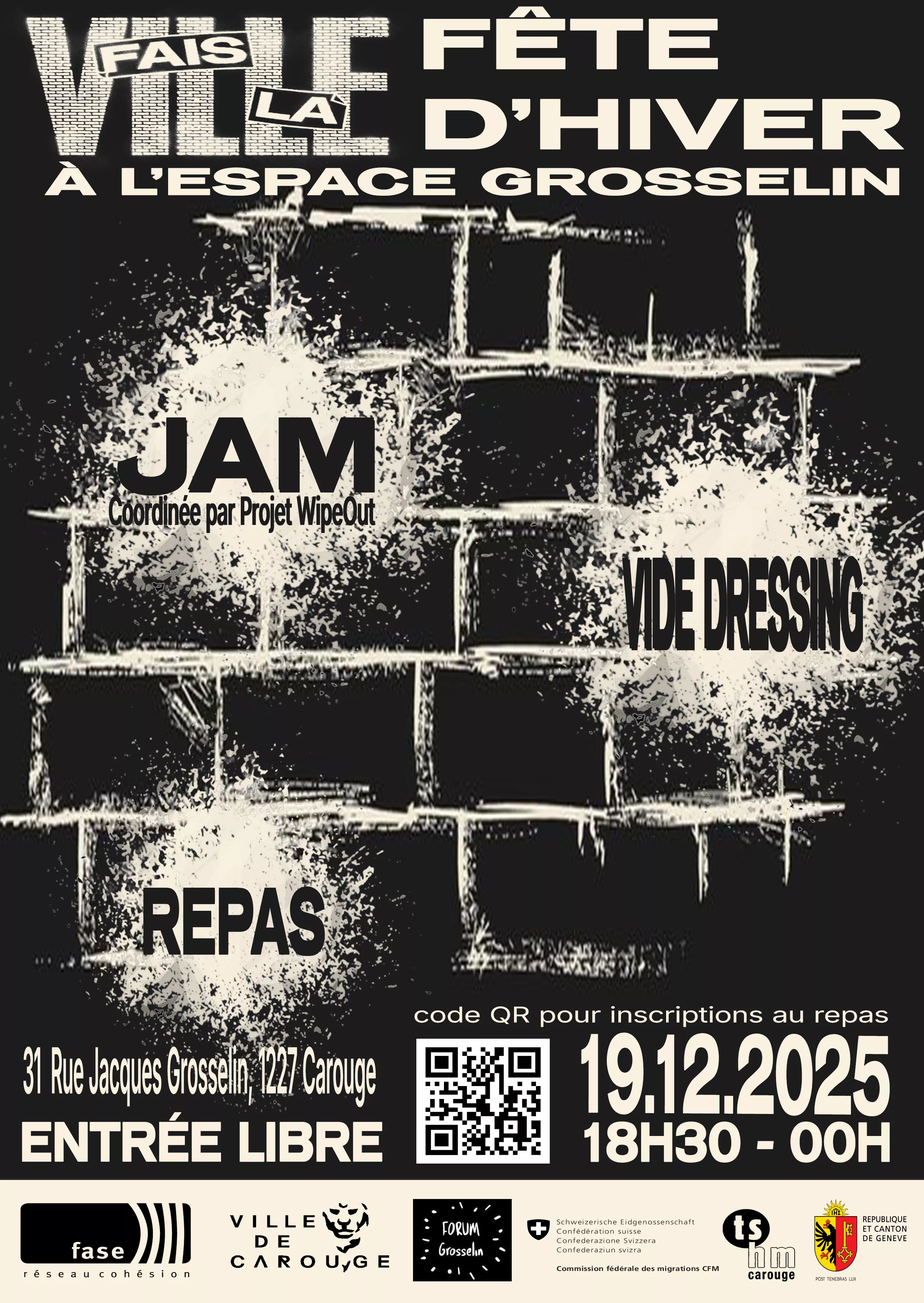 Affiche "fais la ville", f&ecirc;te d'hiver