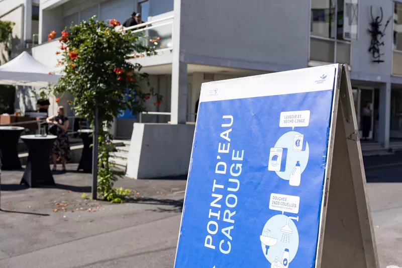 Photo inauguration Point d'eau Carouge