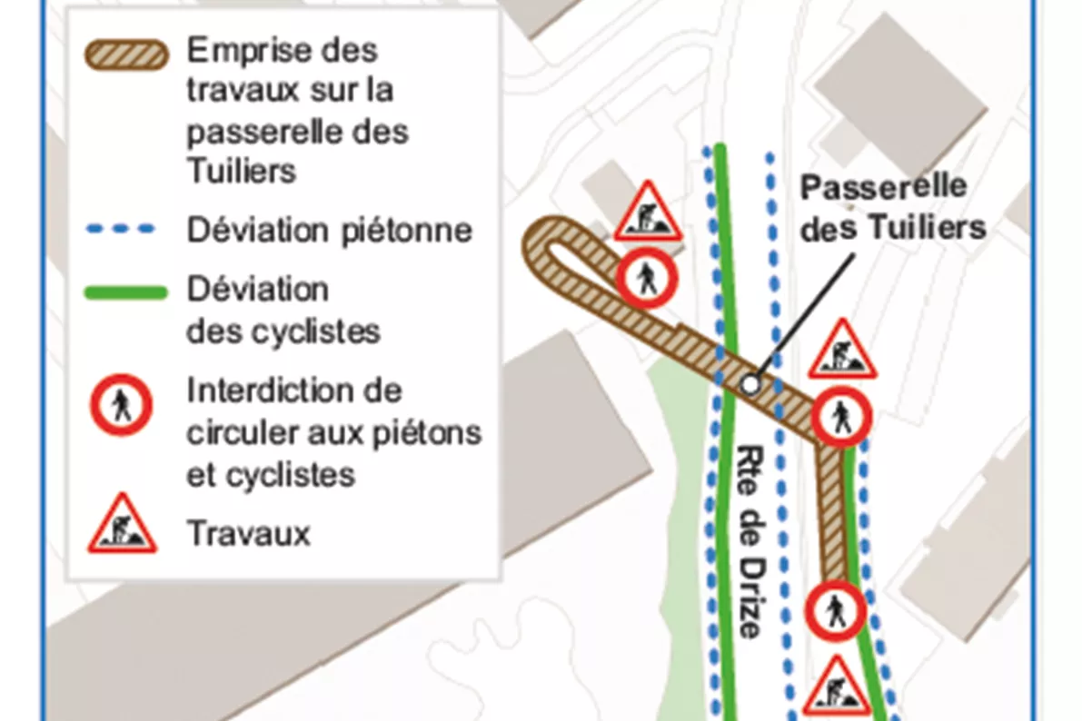 D&eacute;viation passerelle des Tuiliers