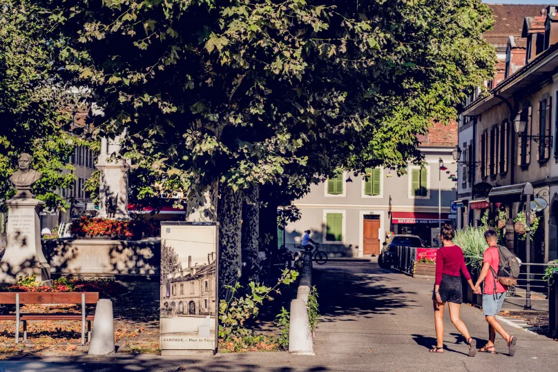 Couple à pied dans Carouge