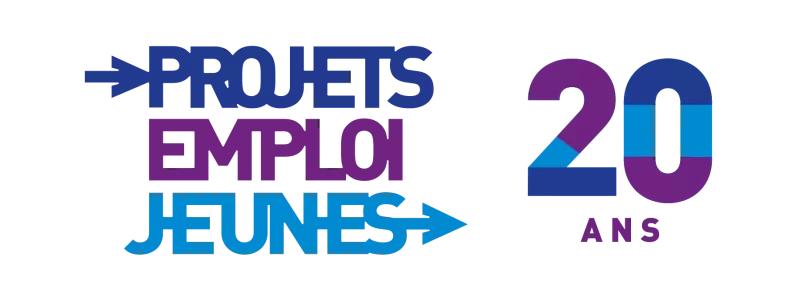 Logo PEJ, anniversaire des 20 ans