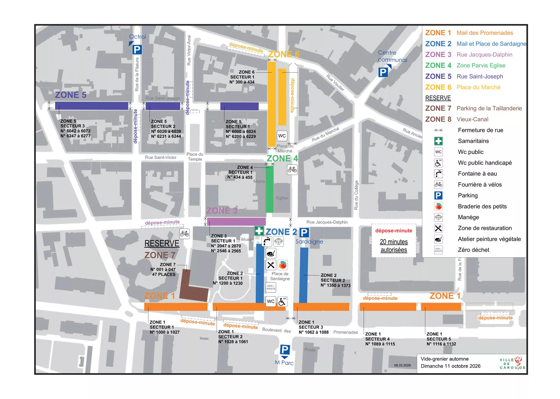 Plan du vide-grenier 2026 &agrave; Carouge