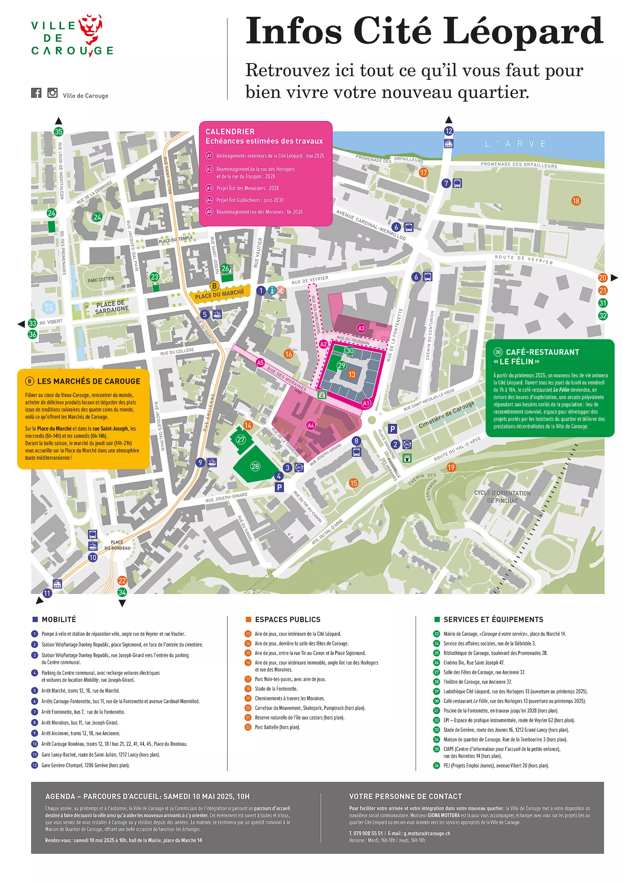 Plan de quartier de la Cit&eacute; L&eacute;opard &agrave; Carouge Est