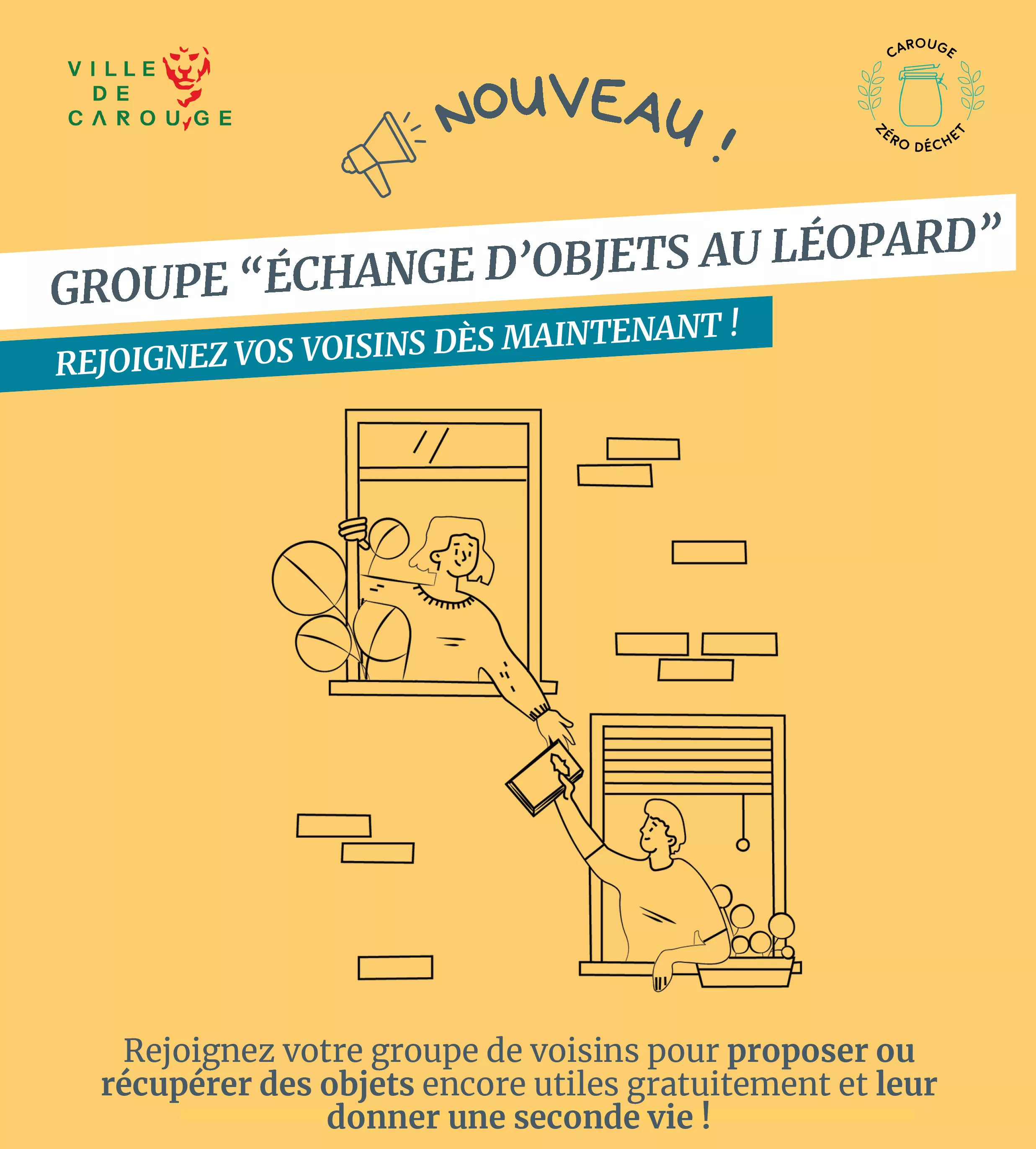 Affiche Groupe d'&eacute;change d'objets