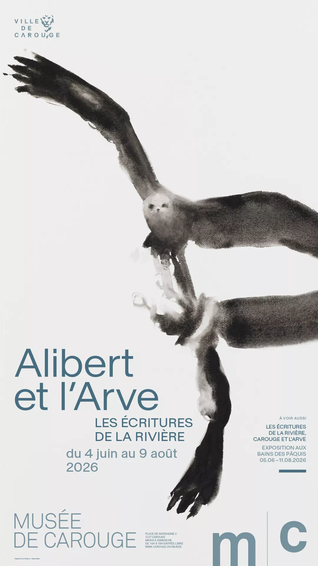 Affiche de l'exposition "Les &eacute;critures de la rivi&egrave;re"