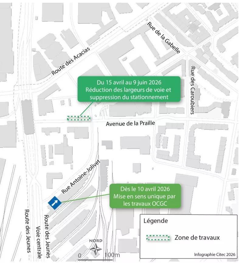 Travaux du 15 avril au 9 juin