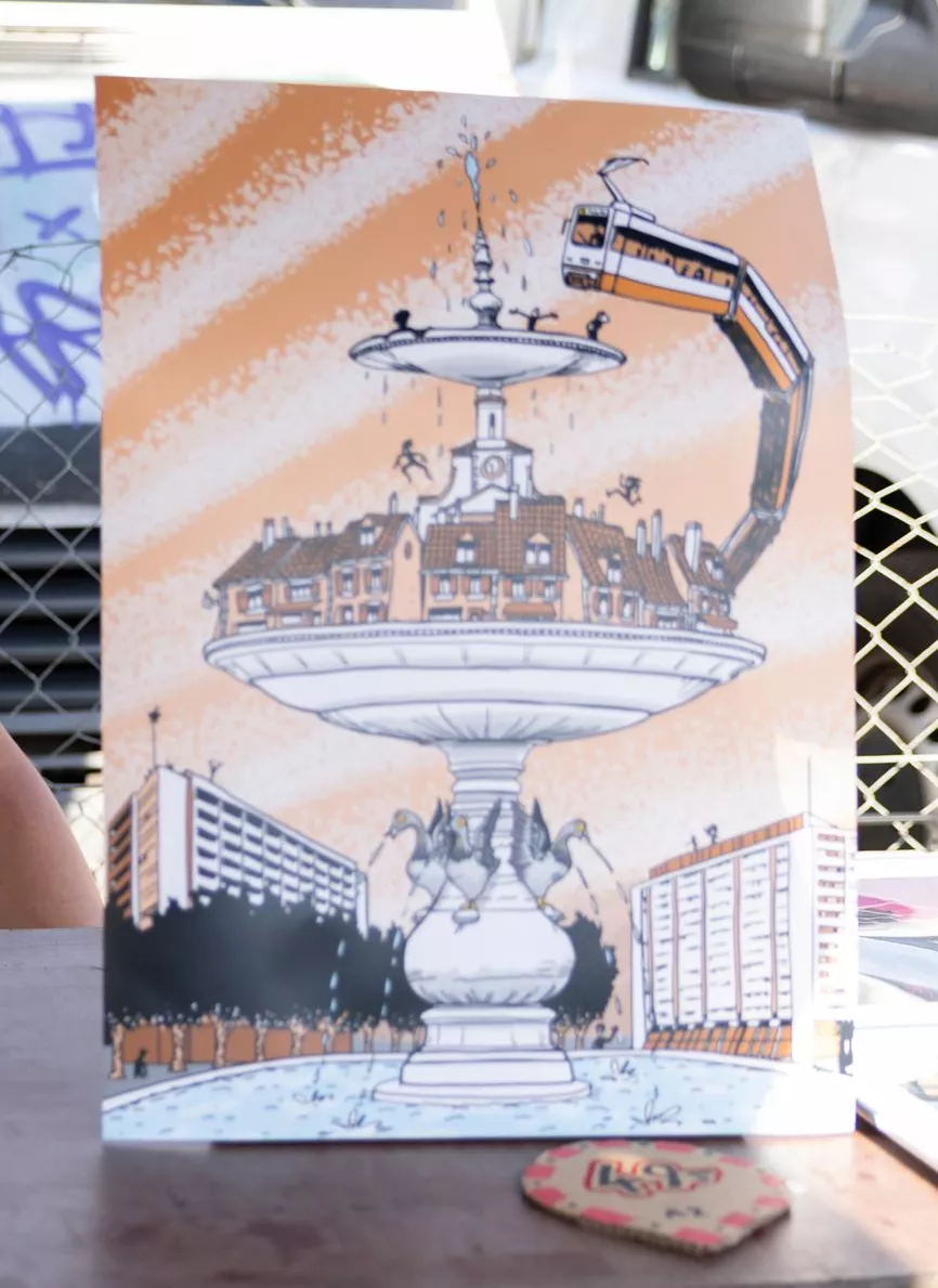 Exposition d'illustration lors de Carouge dessin&eacute; par Herji