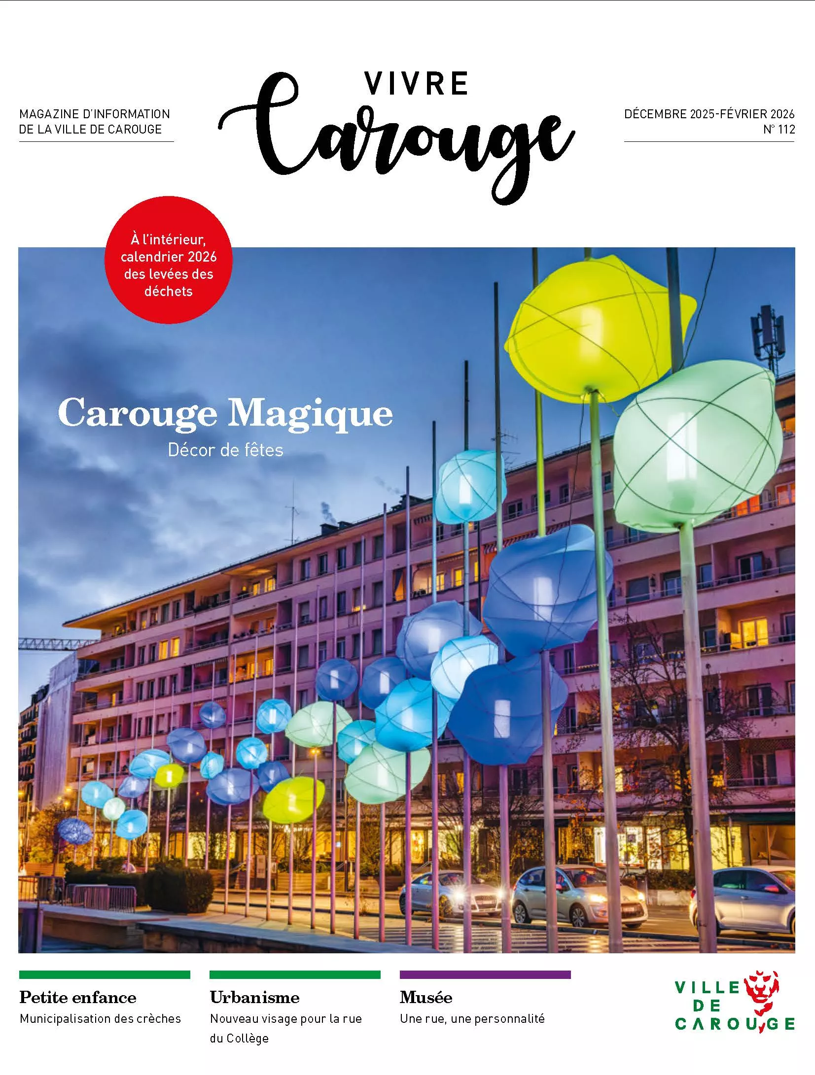 Vivre Carouge, le journal communal de la Ville de Carouge