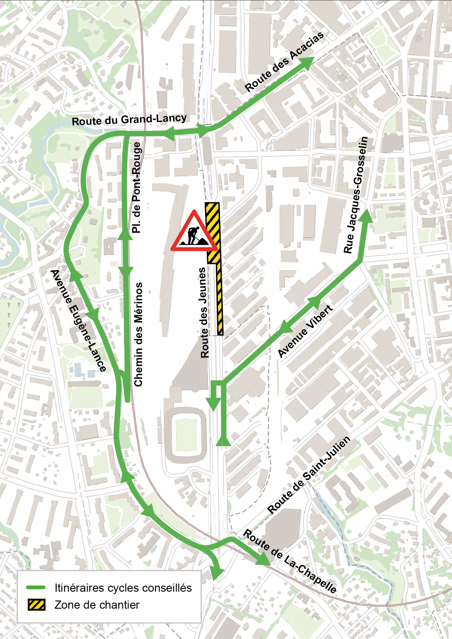 Travaux route des Jeunes