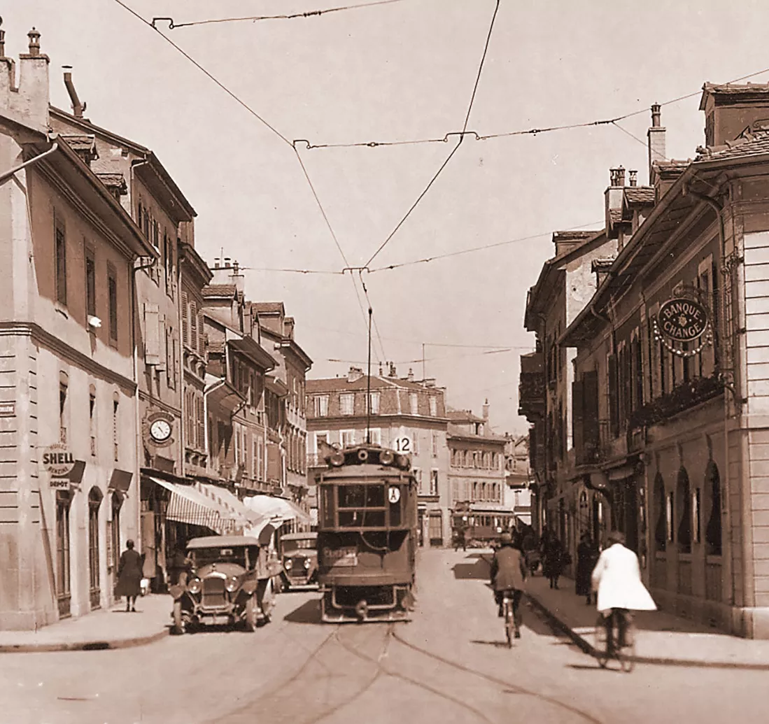 Rue du Marché, © - Carte postale - Editions O. SARTORI Genève, env. 1930